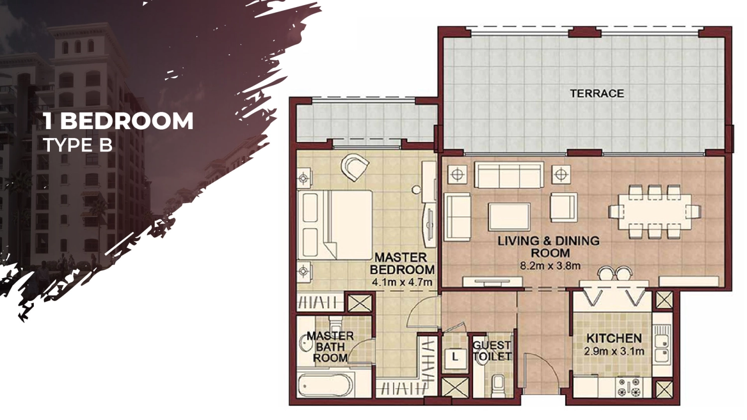 1 BR - Type A